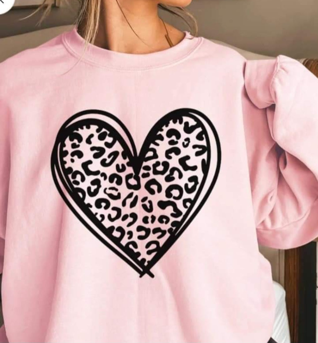 Cheetah Heart Sweatshirt