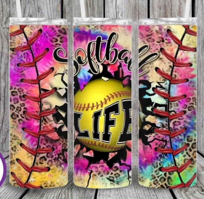 Softball Life 20 oz Tumbler