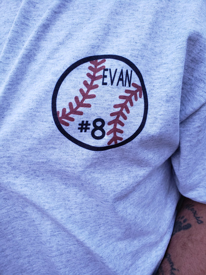 Custom Baseball Dad T-Shirt