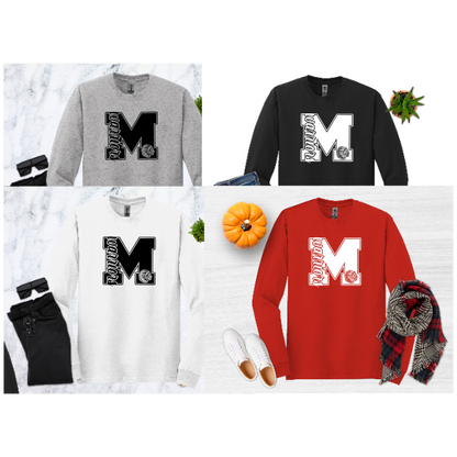 DM "M' monogram Warriors Long Sleeve