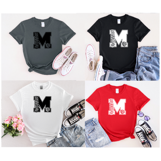 DM "M' monogram Warriors T-Shirt