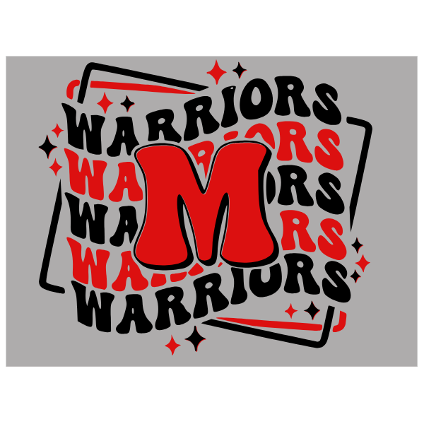 DM M, Warriors Wavy Long Sleeve Shirt